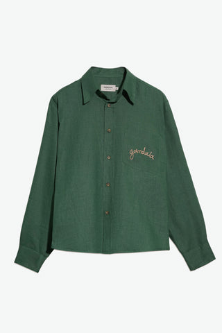 GREEN EMBROIDERED LONG SLEEVE SHIRT