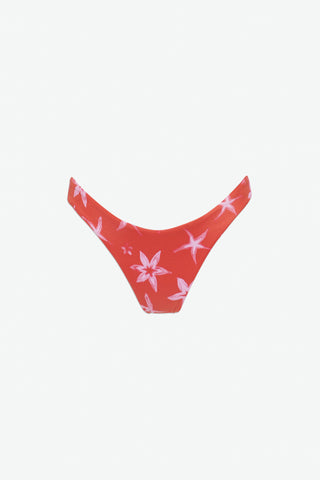 FLORAL BIKINI BOTTOM RED