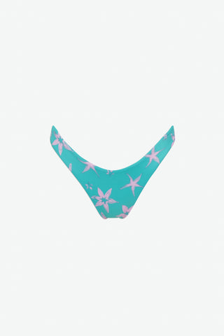 FLORAL BIKINI BOTTOM AQUA