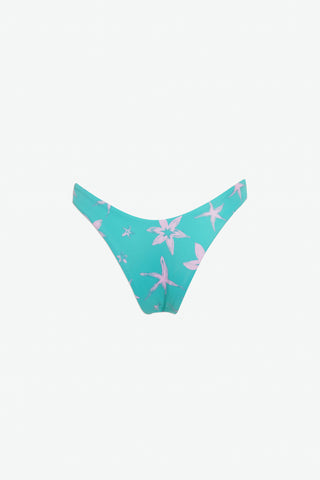 FLORAL BIKINI BOTTOM AQUA