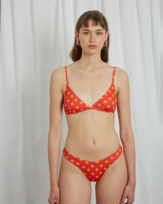 POLKA DOT BIKINI BOTTOM RED