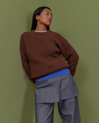 BROWN WOOL SWEATER