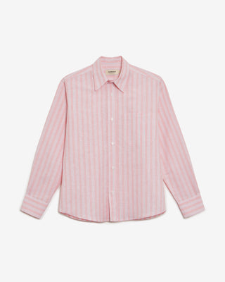 PINK & BLUE STRIPED SHIRT