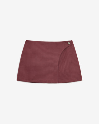 BURGUNDY MINI SKIRT