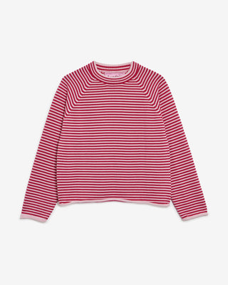 PINK STRIPED WOOL SWEATER