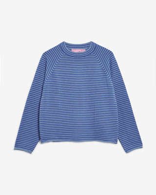 BLUE STRIPED WOOL SWEATER