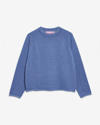 BLUE STRIPED WOOL SWEATER