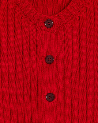 RED WOOL CARDIGAN