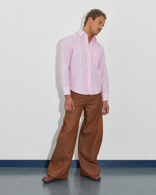 PINK & BLUE STRIPED SHIRT