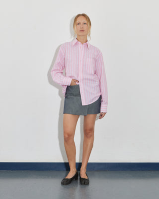 PINK & BLUE STRIPED SHIRT