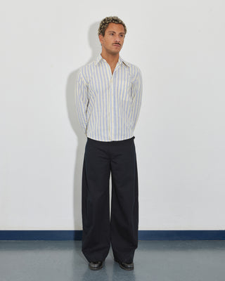 BLACK BARREL TROUSERS