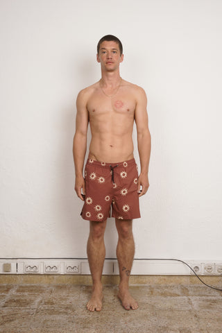 SUN SWIM TRUNKS BROWN