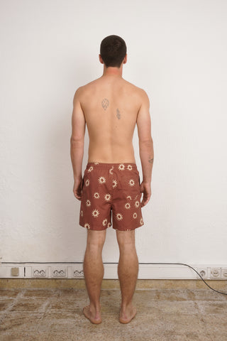 SUN SWIM TRUNKS BROWN