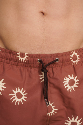 SUN SWIM TRUNKS BROWN