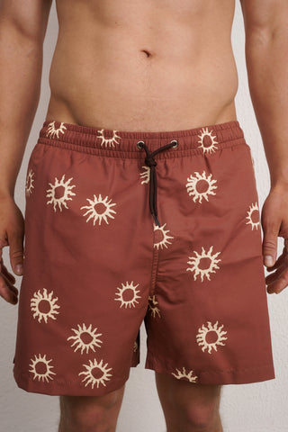 SUN SWIM TRUNKS BROWN
