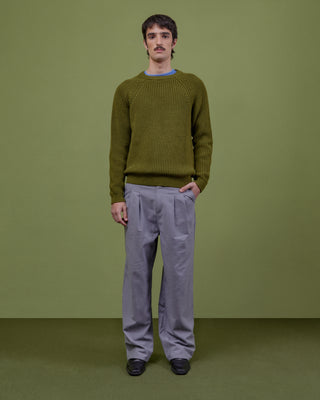 GREY PLEATED TROUSERS