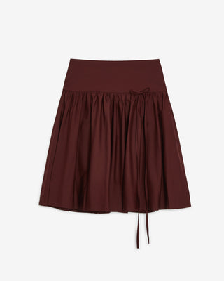 BURGUNDY MIDI SKIRT