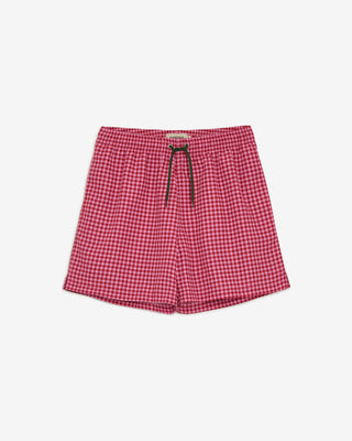 PINK VICHY SWIM SHORTS