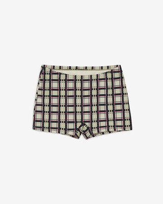 TARTAN MICRO SHORTS BEIGE
