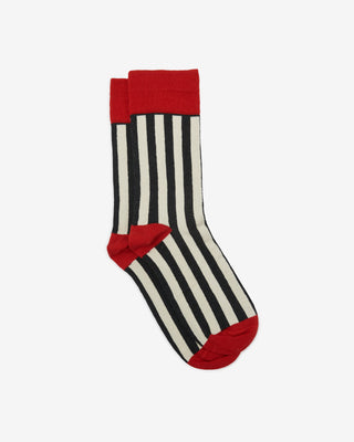 RED & BLACK STRIPED SOCKS