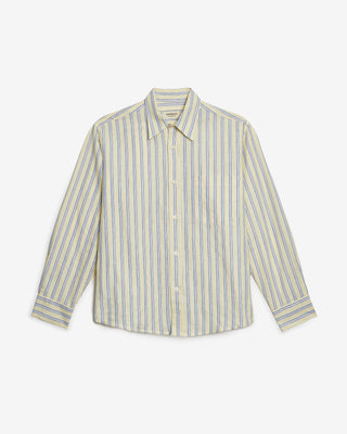 YELLOW & BLUE STRIPED SHIRT