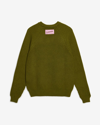 MOSS GREEN WOOL SWEATER