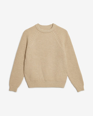 BEIGE WOOL SWEATER