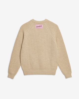 BEIGE WOOL SWEATER