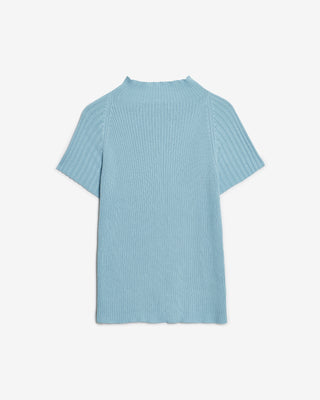BLUE KNITTED TOP