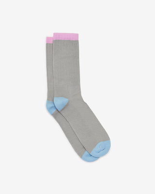 GREY RIBBED SOCKS