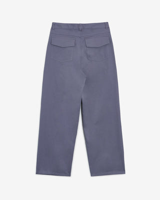 BLUE-GREY PLEATED TROUSERS