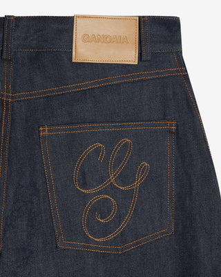 DENIM BARREL TROUSERS