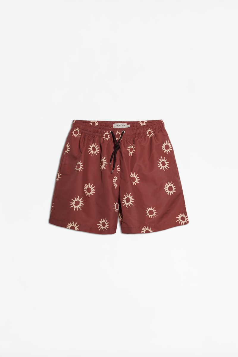SUN SWIM TRUNKS BROWN