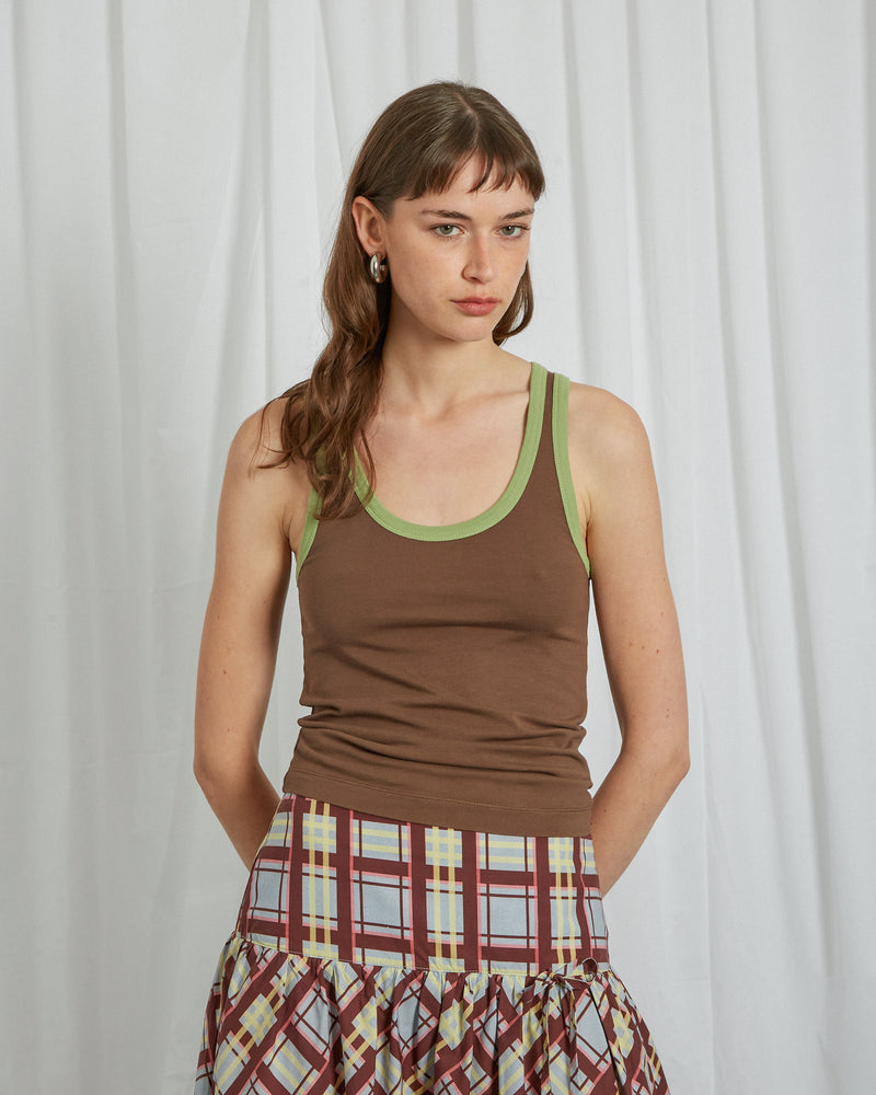 BROWN TANK TOP