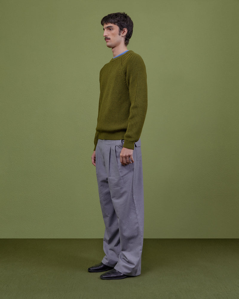 GREY PLEATED TROUSERS