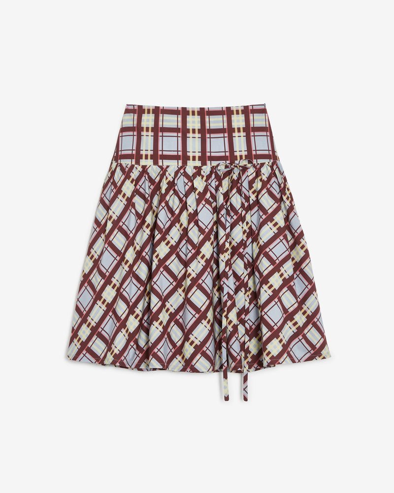 TARTAN MIDI SKIRT