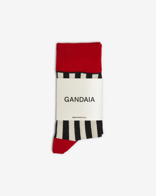 RED & BLACK STRIPED SOCKS