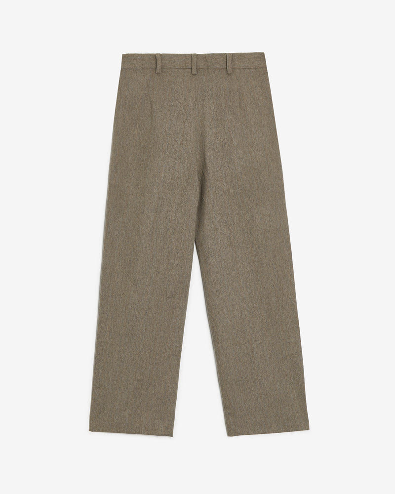 WOOL PLEATED TROUSERS PIGEON GREY