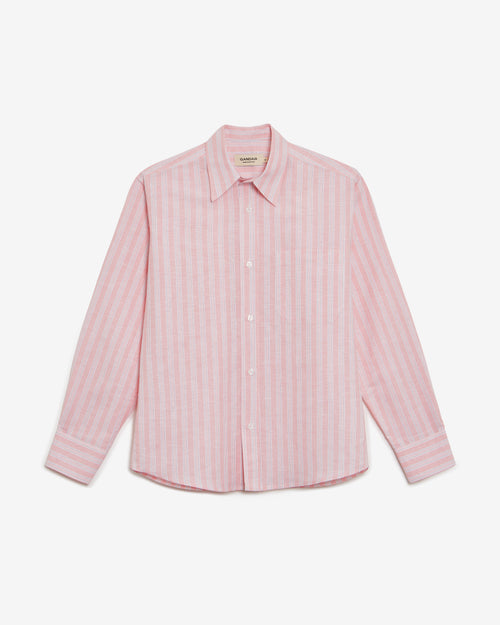PINK & BLUE STRIPED SHIRT