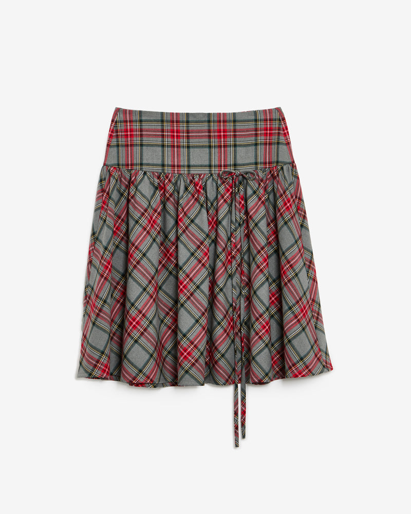 TARTAN MIDI SKIRT