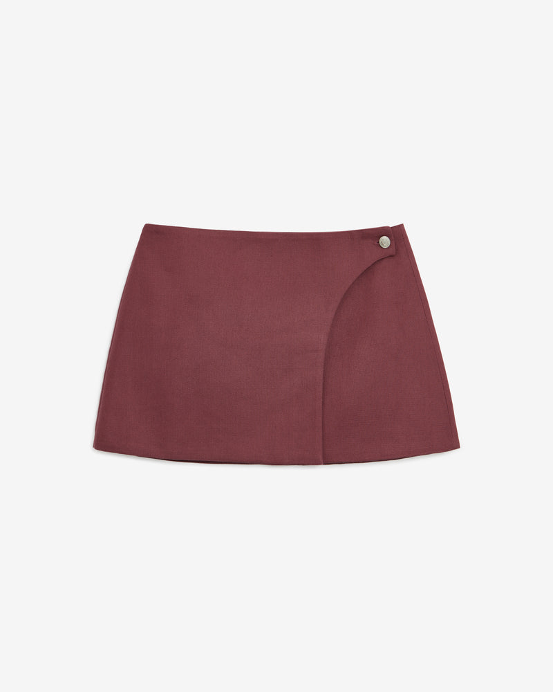 BURGUNDY MINI SKIRT