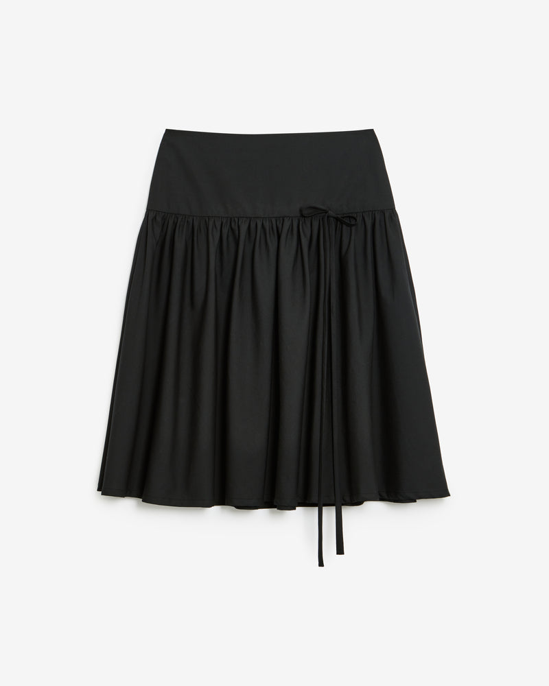 BLACK MIDI SKIRT