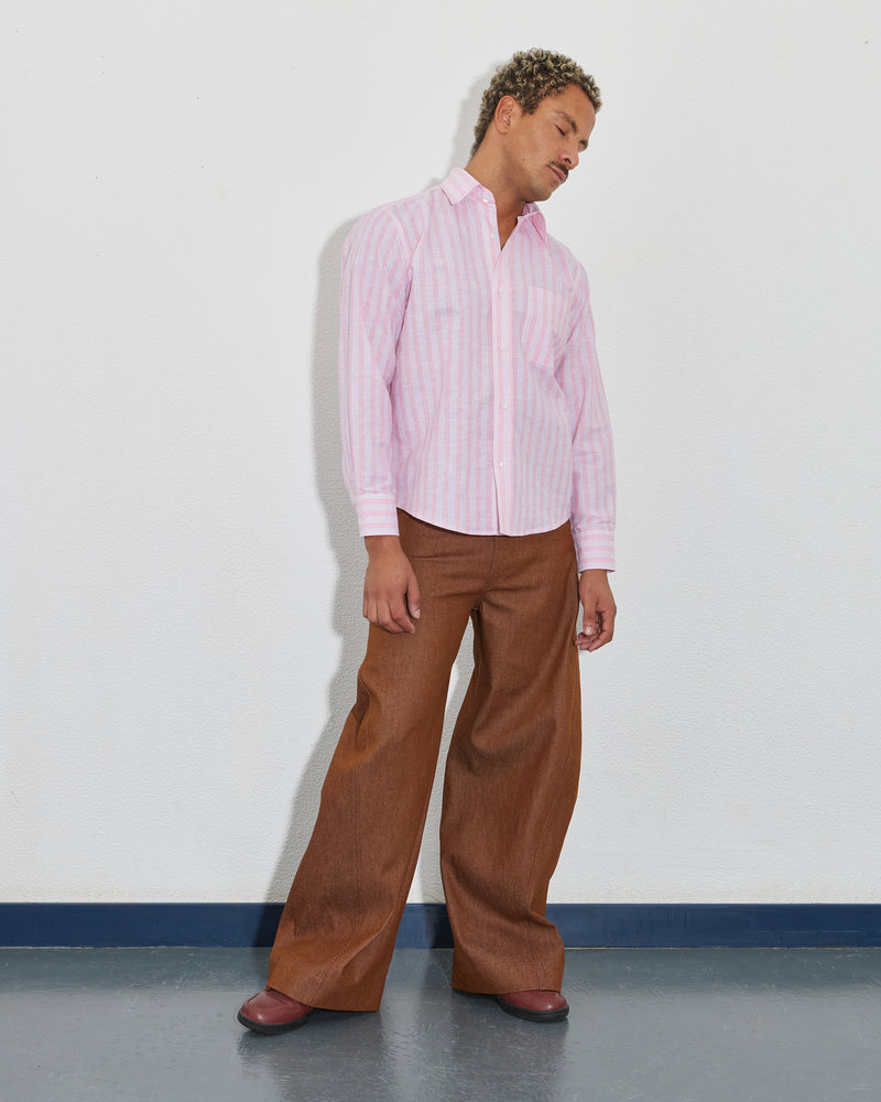 PINK & BLUE STRIPED SHIRT