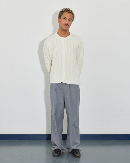 GREY PLEATED TROUSERS