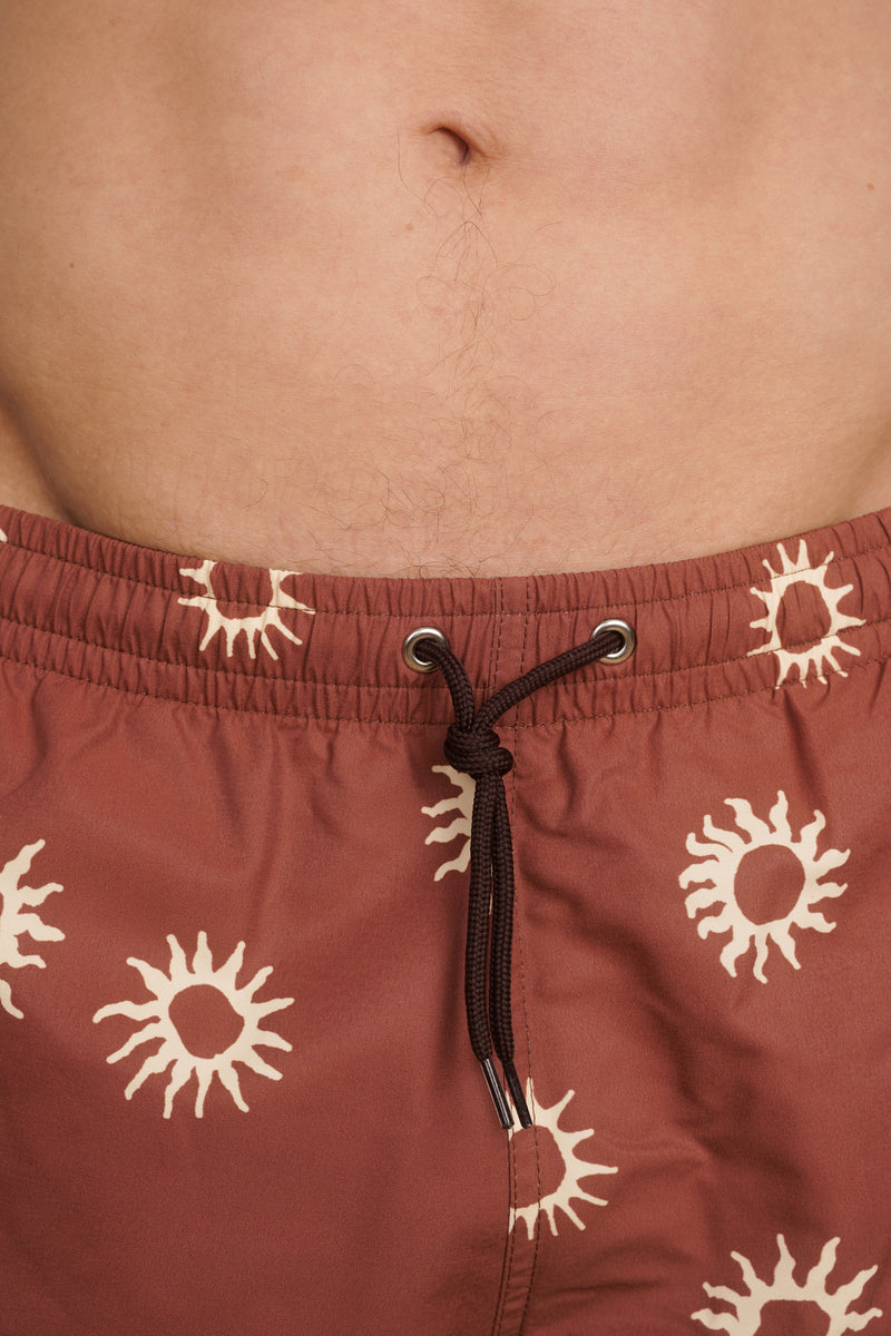 SUN SWIM TRUNKS BROWN