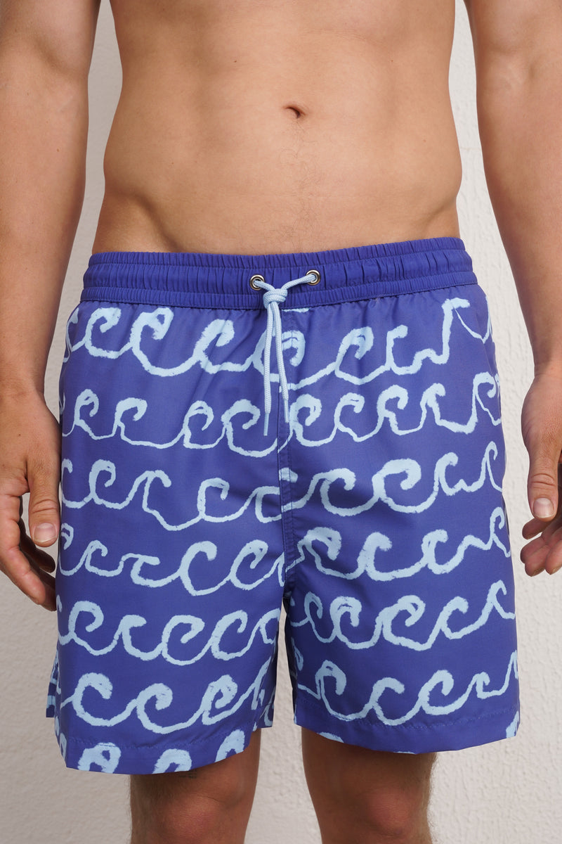 BLUE WAVES SWIM TRUNKS