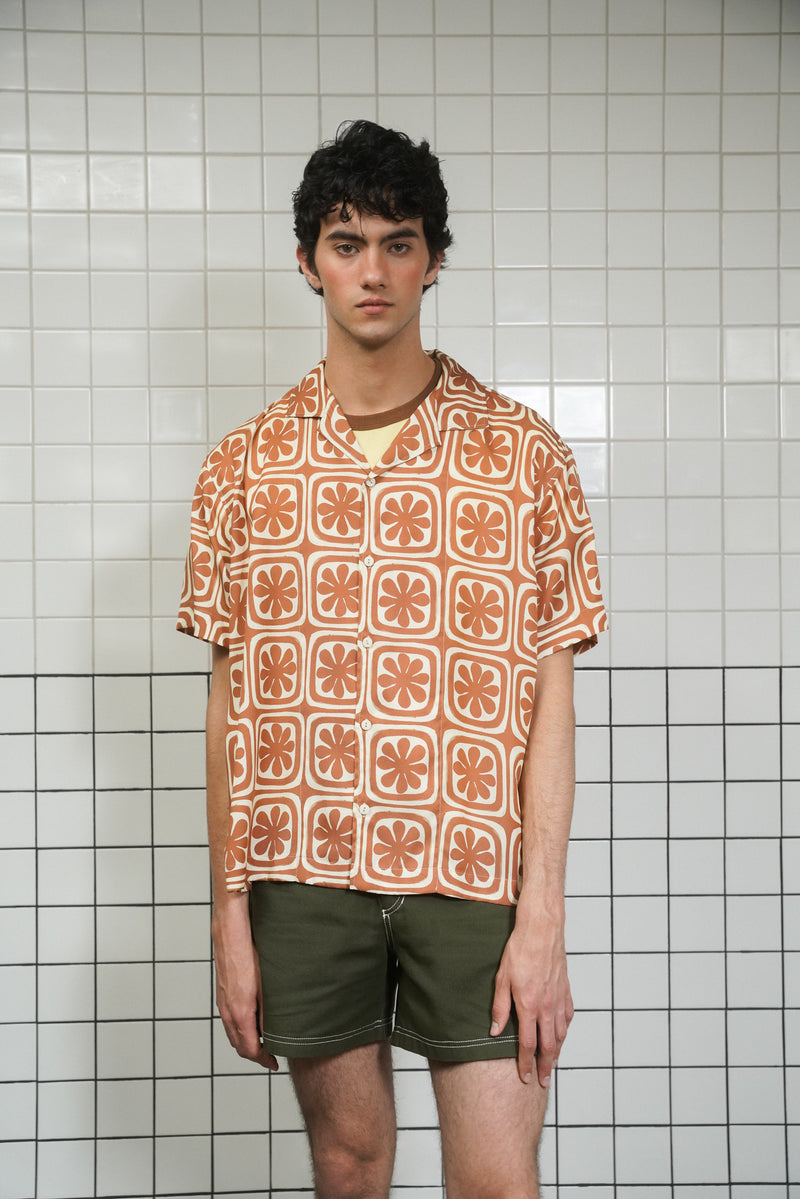 TILES SHIRT BROWN