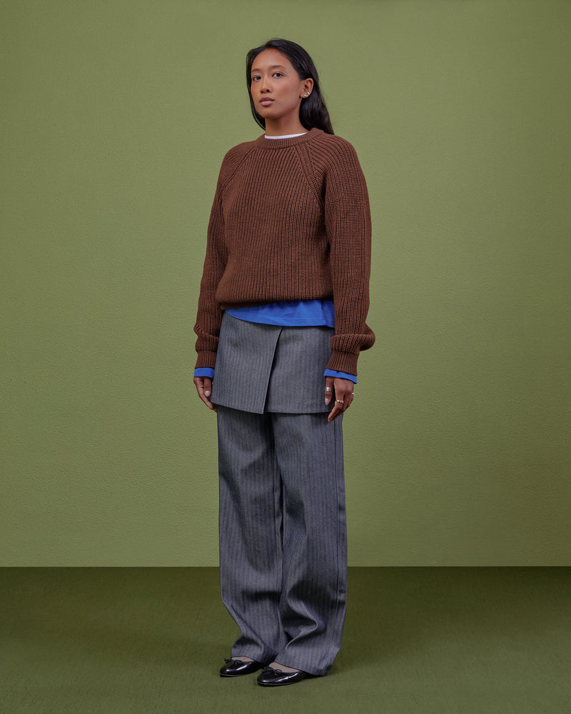 BROWN WOOL SWEATER