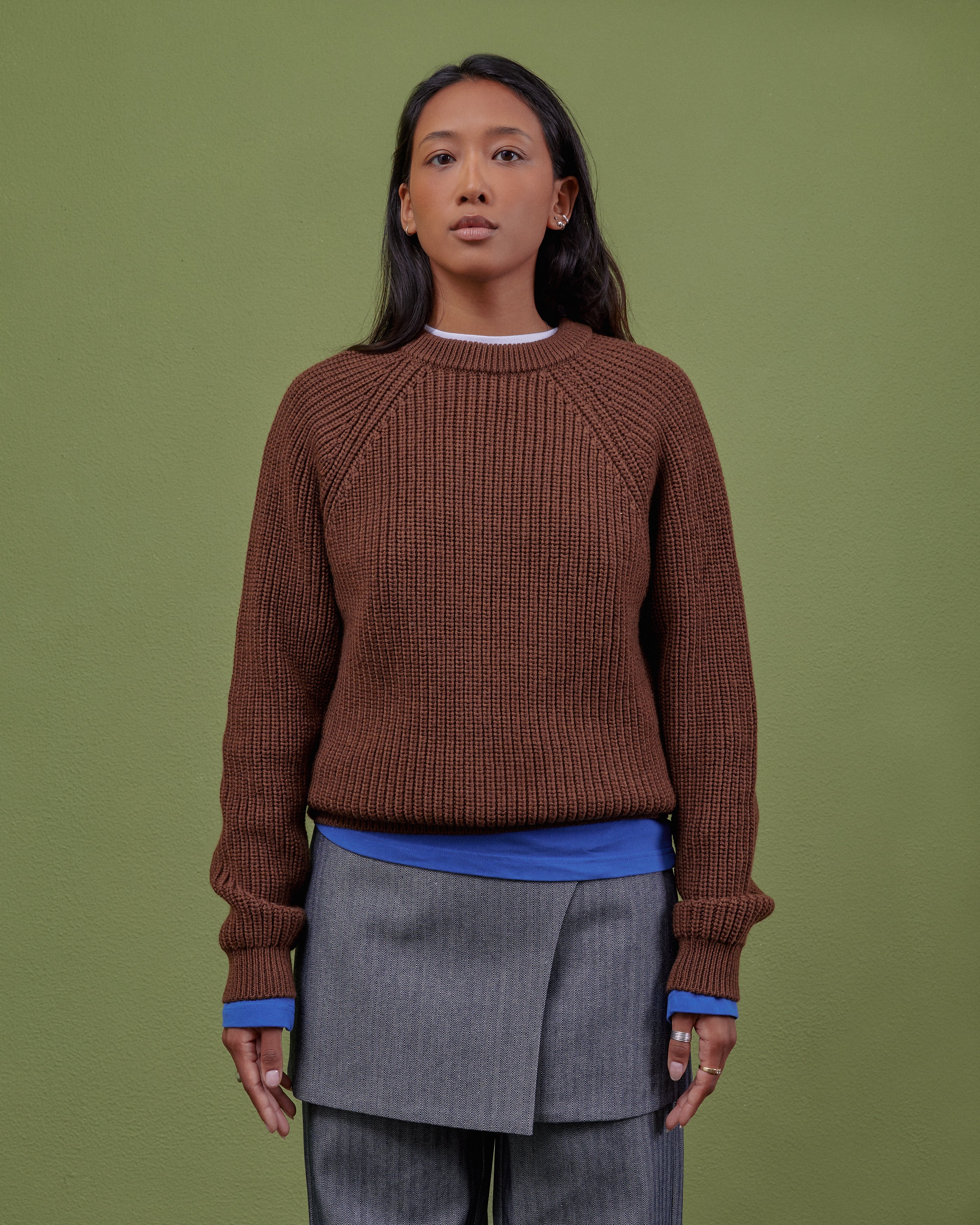 BROWN WOOL SWEATER