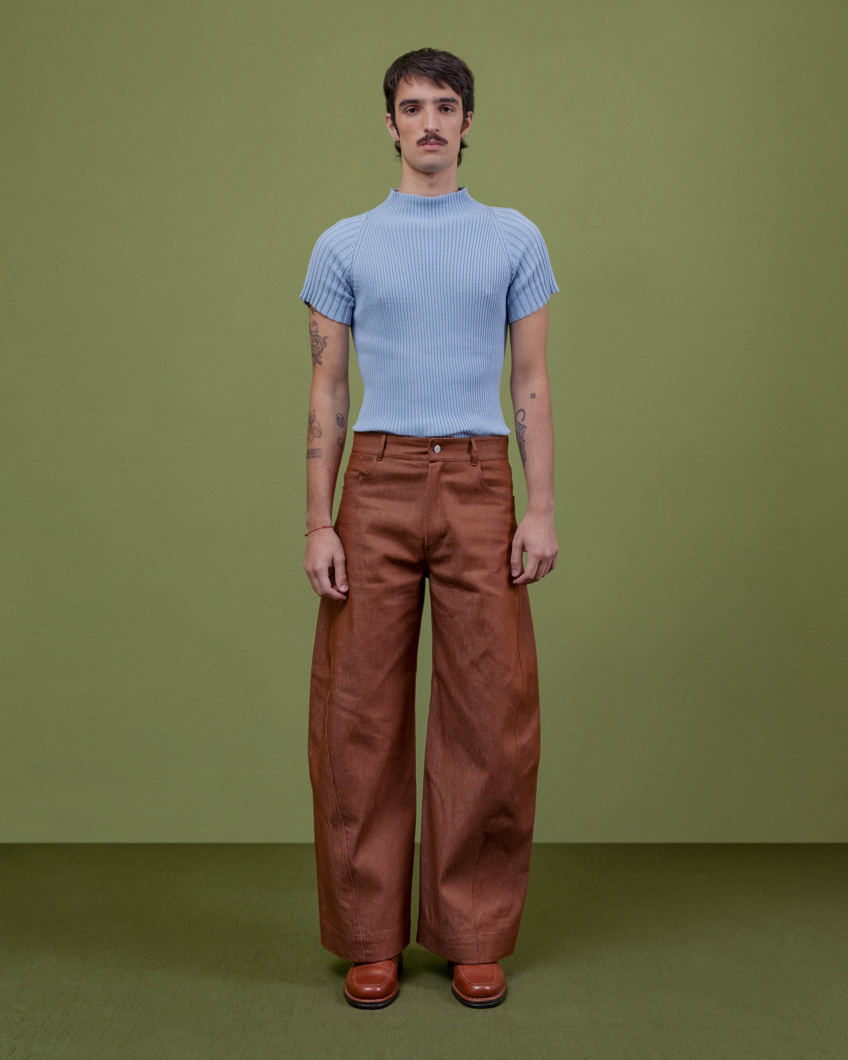 TOBACCO BARREL TROUSERS